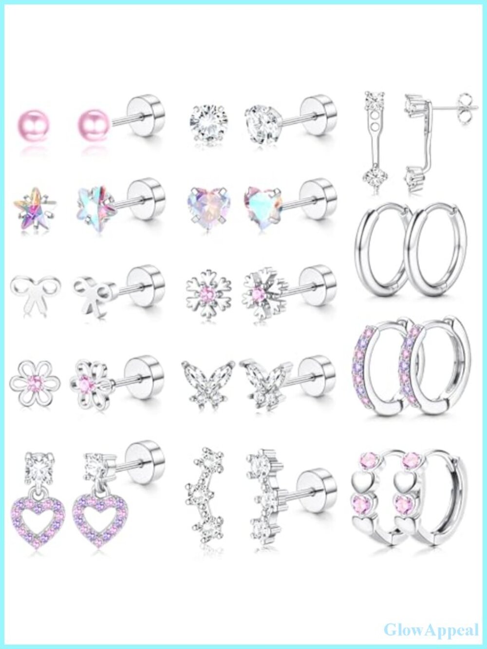 Hypoallergenic Flat Back Stud Earrings for Sensitive Ears Surgical Steel